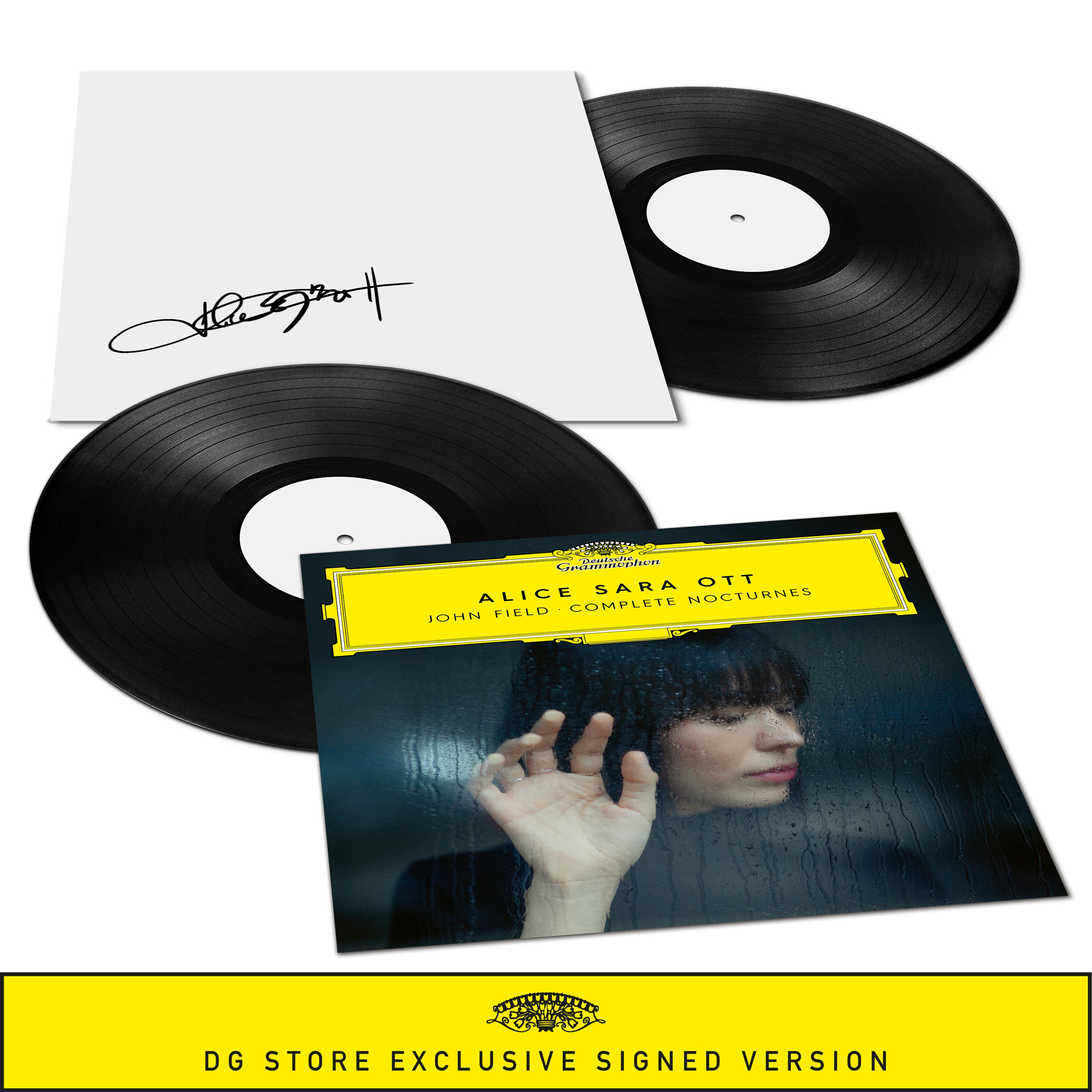 Alice Sara Ott John Field: Complete Nocturnes Signiertes 2LP White Label + Covercards 390856