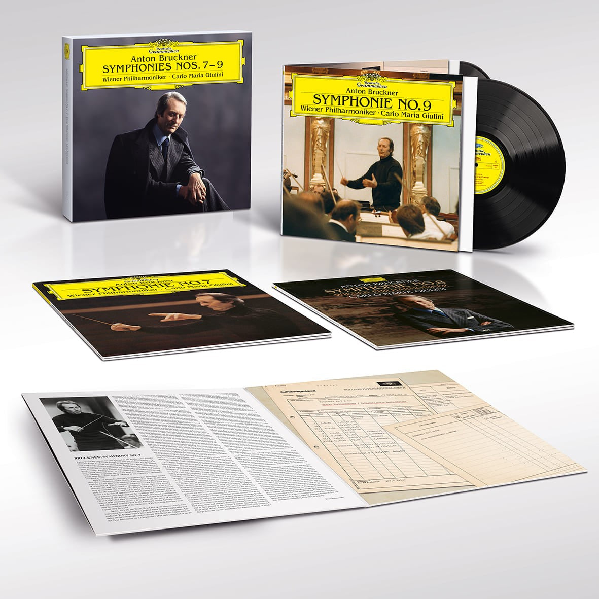 Carlo Maria Giulini & Wiener Philharmoniker Bruckner: Sinfonien Nr. 7 - 9 Limitierte Nummerierte 6LP Box 344564
