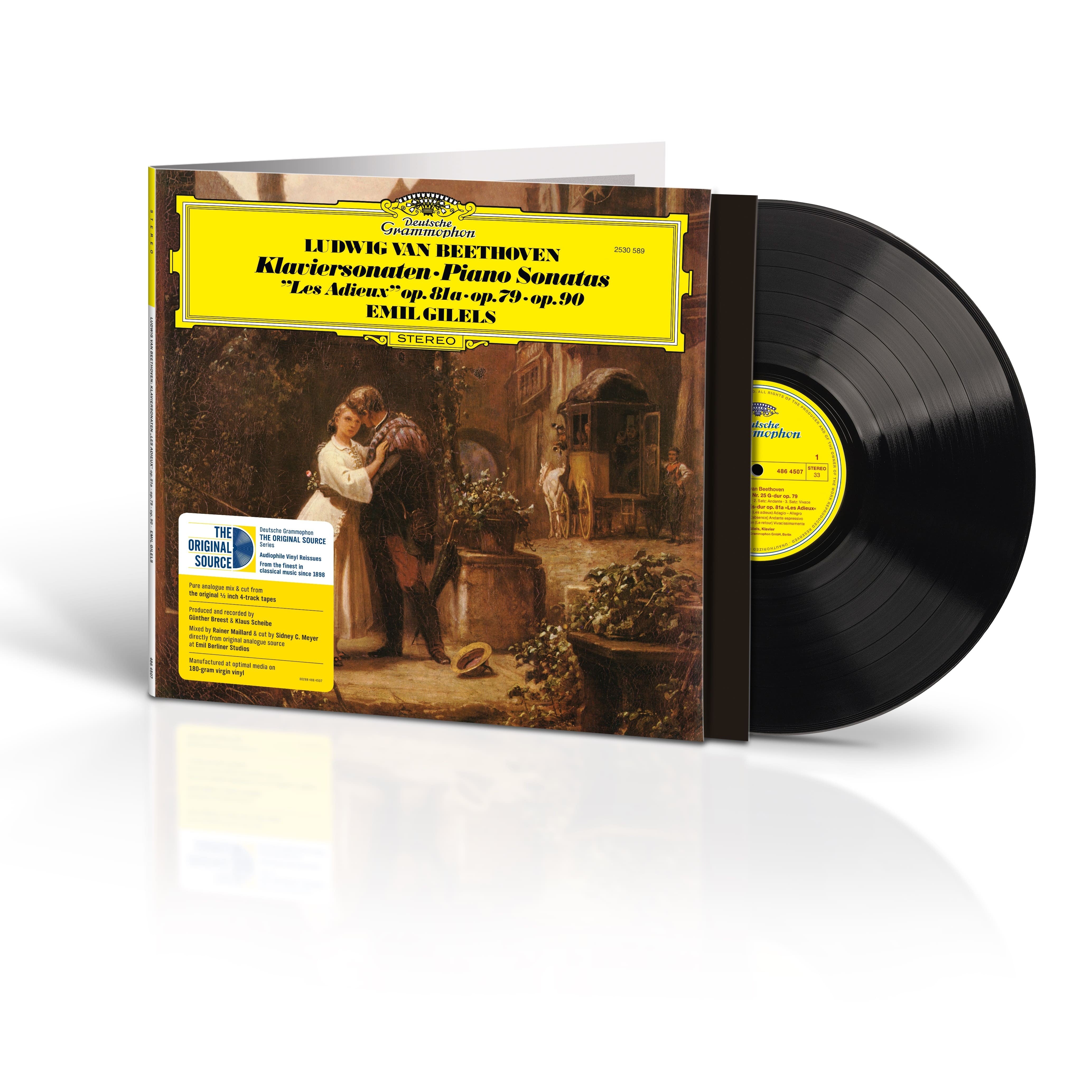 Emil Gilels Ludwig van Beethoven: Piano Sonatas Nos. 25, 26 (« Les Adieux ») & 27 Original Source Vinyl 301975