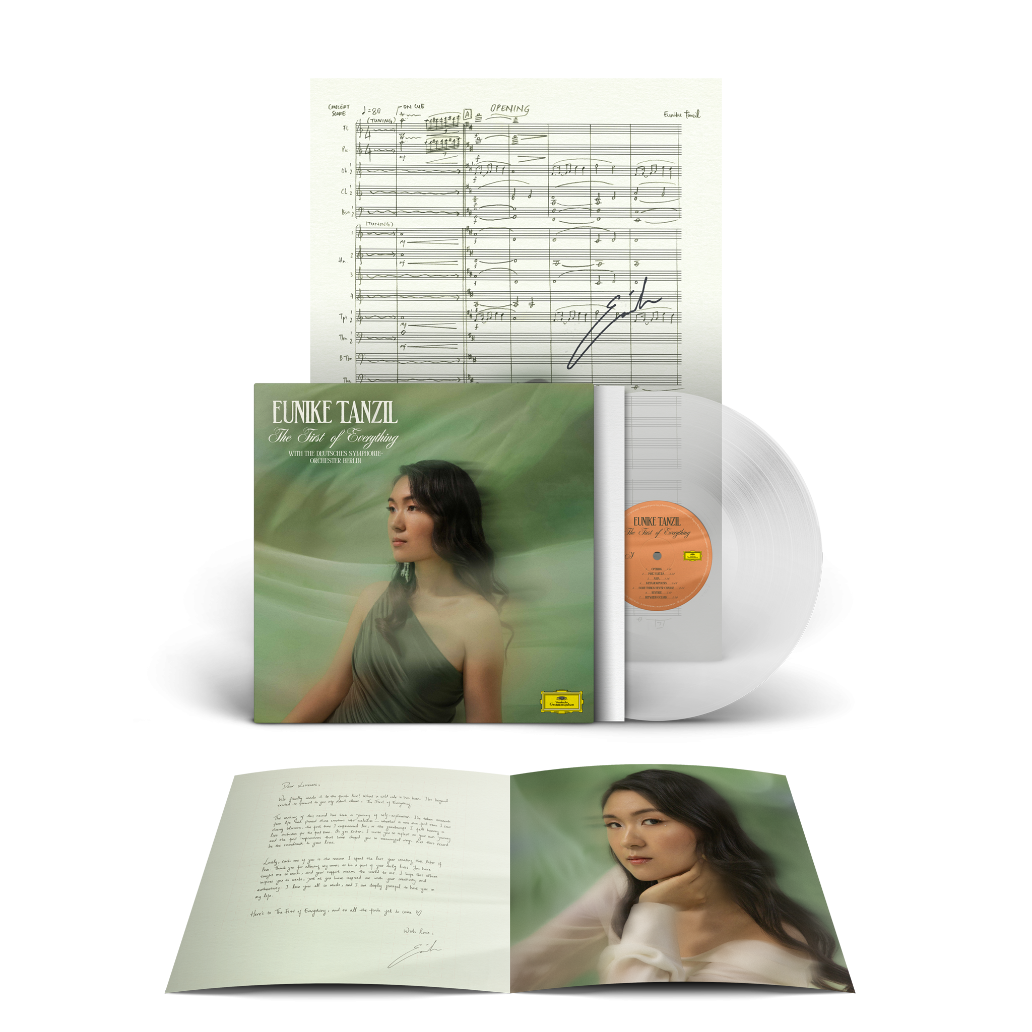 Eunike Tanzil The First of Everything 1LP Crystal Clear + Sheet Music Poster Bundle 413319