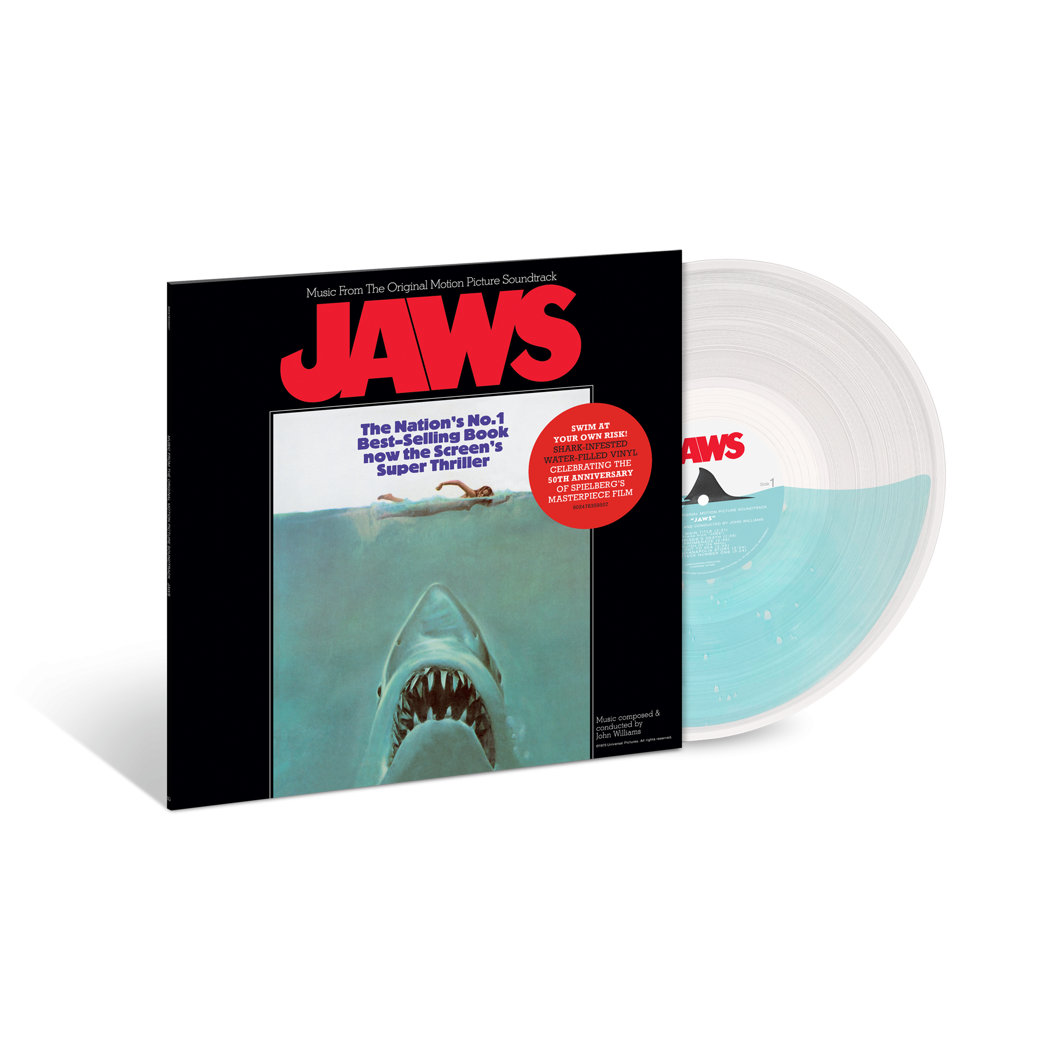 John Williams Jaws (50th Anniversary) Shark-Infested Water-Filled LP 1LP 411967