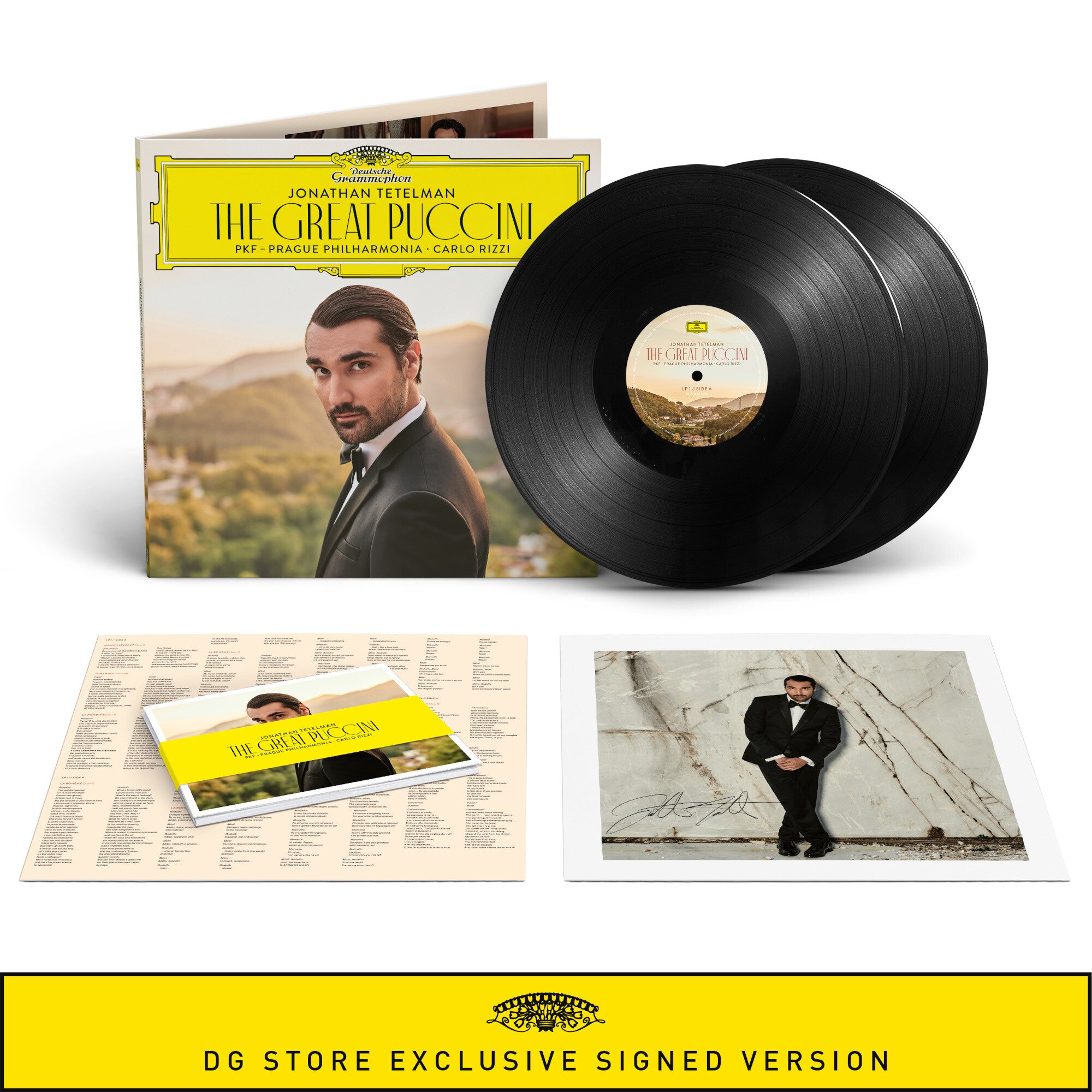 Jonathan Tetelman The Great Puccini Gatefold 2 Vinyl + signierte Art Card + Postkarten 318411