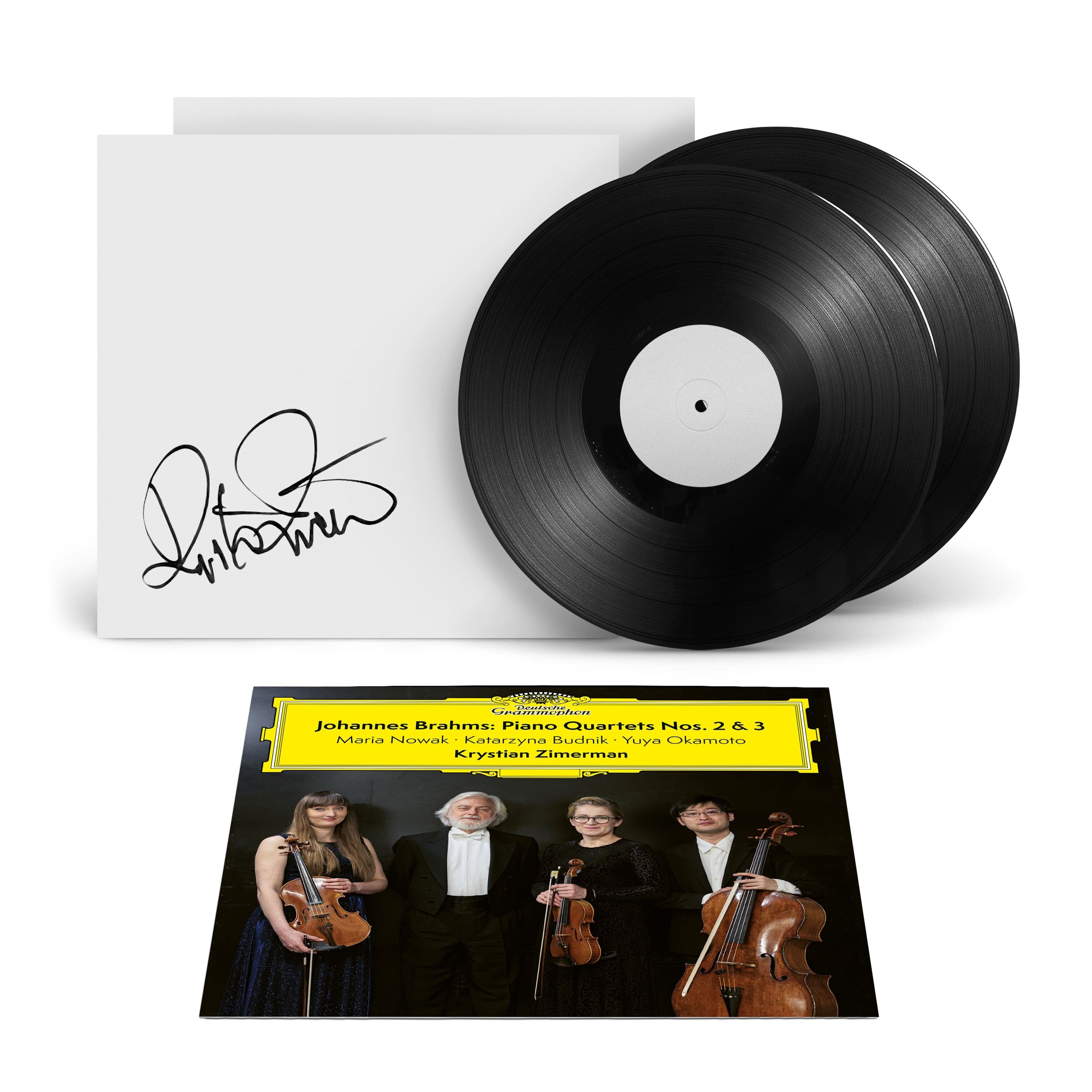 Krystian Zimerman Johannes Brahms: Piano Quartets Nos. 2 & 3 2LP White Label Set + Covercard 393207