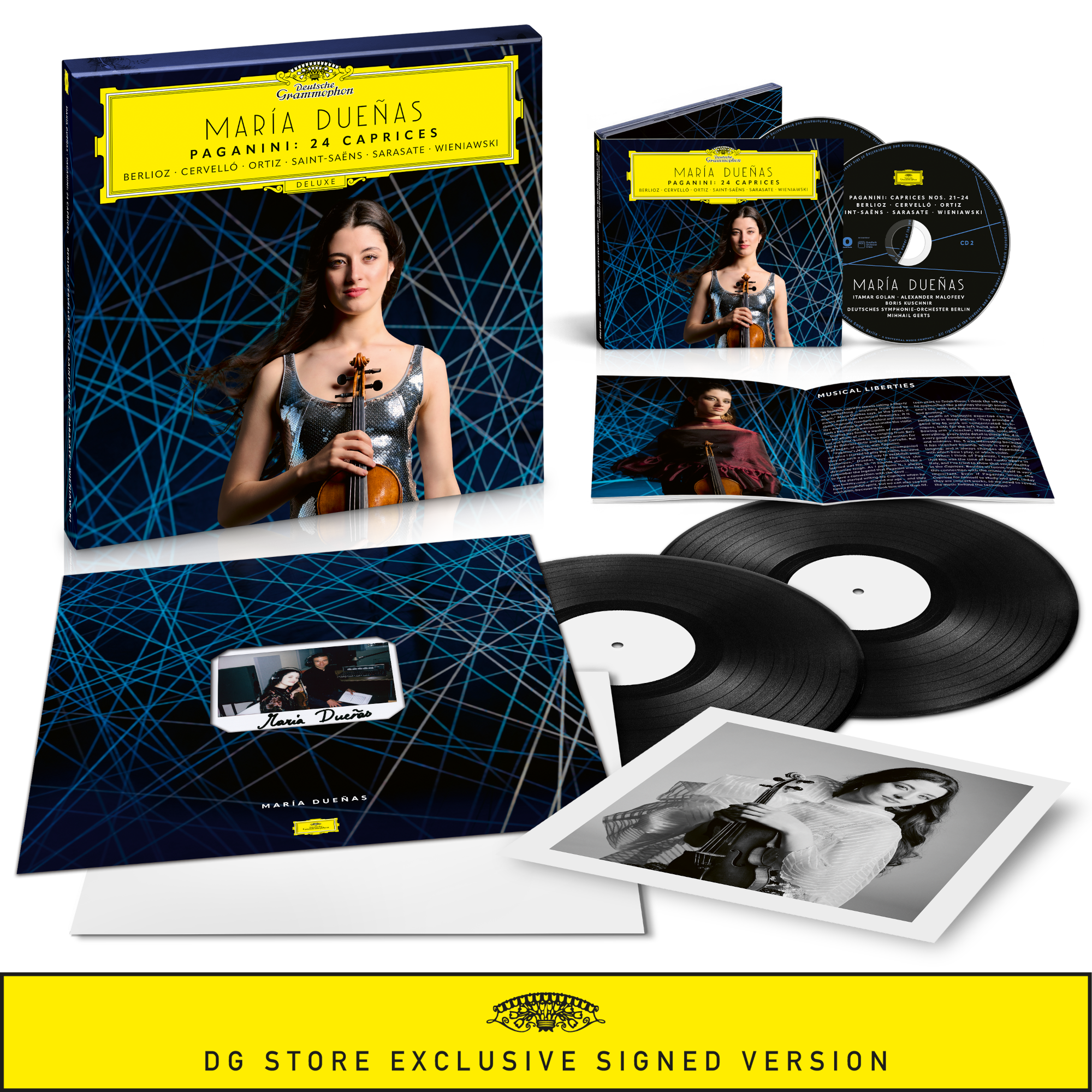 María Dueñas Paganini: 24 Caprices Limitierte Fan Box inkl. 2 LP White Label + 2 CD + Sammlerstücke 391926