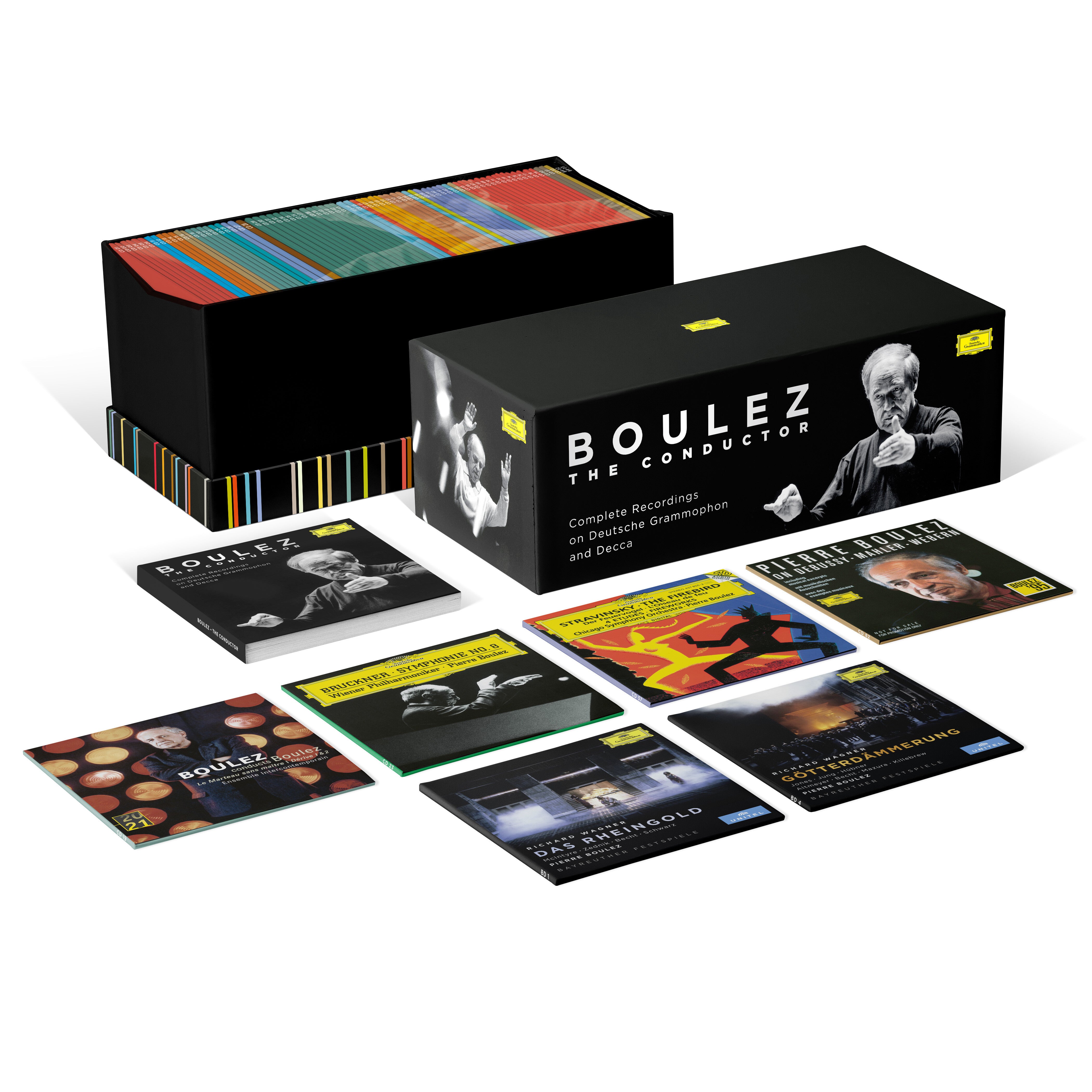 Pierre Boulez Boulez, The Conductor: Complete Recordings On DG And Decca Boxset (84 CD´s + 4 BluRay) 390328