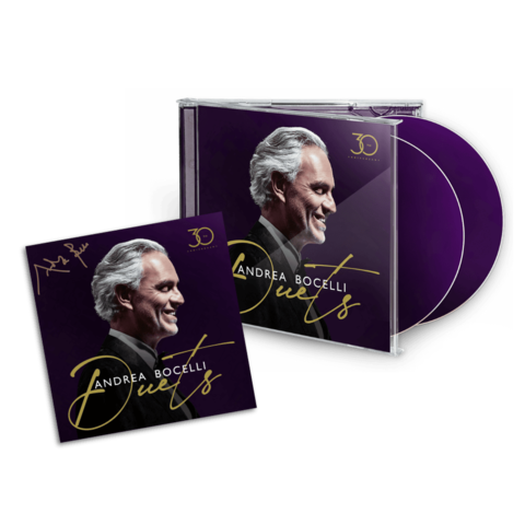 Duets - 30th Anniversary by Andrea Bocelli - 2CD + Signed Art Card - shop now at Deutsche Grammophon store