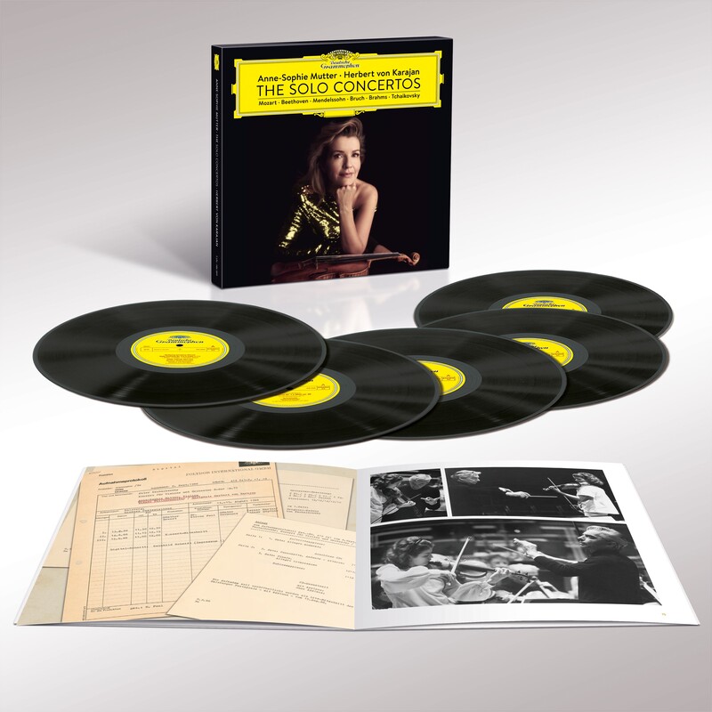 The Solo Concertos von Anne-Sophie Mutter, Herbert von Karajan, Berliner Philharmoniker, Wiener Philharmoniker - Limitierte Nummerierte 5LP Box jetzt im Deutsche Grammophon Store