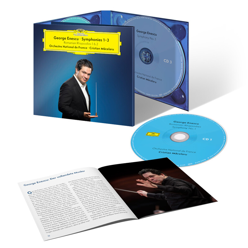George Enescu - Symphonies 1–3 by Cristian Măcelaru & Orchestre National de France - 3CD - shop now at Deutsche Grammophon store