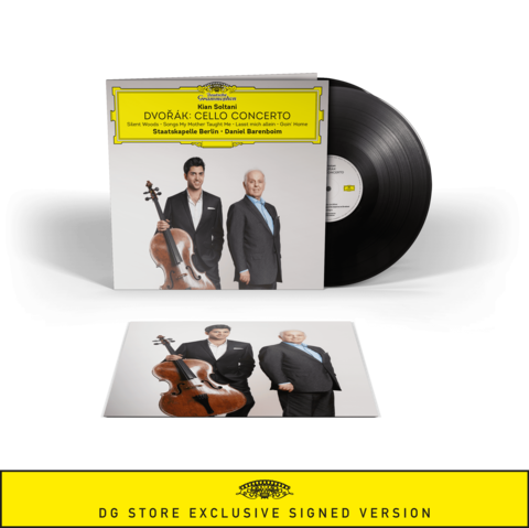 Dvořák: Cello Concerto by Kian Soltani, Daniel Barenboim, Staatskapelle Berlin - 2 Vinyl + signed Art Card - shop now at Deutsche Grammophon store