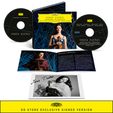 Paganini: 24 Caprices von María Dueñas - Limitierte 2CD + Signierte Art Card jetzt im Deutsche Grammophon Store