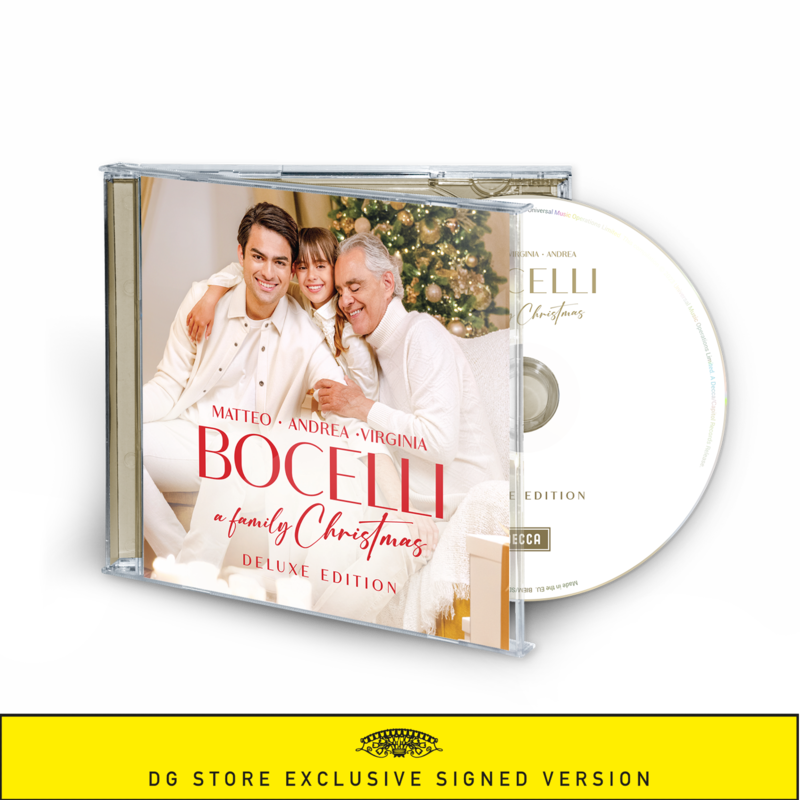 A Family Christmas by Matteo Bocelli, Andrea Bocelli, Virginia Bocelli - CD - Deluxe Edition + signed Art Card - shop now at Deutsche Grammophon store
