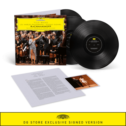 The Piano Concertos & Paganini Rhapsody by Yuja Wang, Gustavo Dudamel, Los Angeles Philharmonic - 3 Vinyl + signed Art Card - shop now at Deutsche Grammophon store