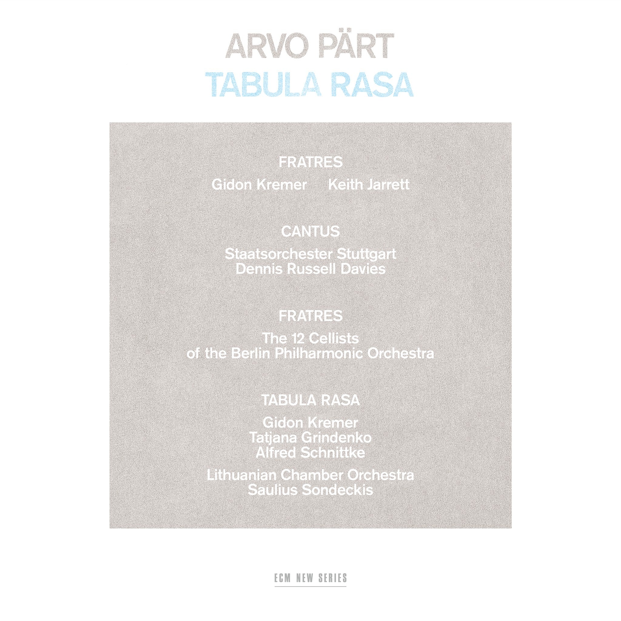 Arvo Pärt Arvo Pärt: Tabula Rasa Deluxe CD + Buch 417396