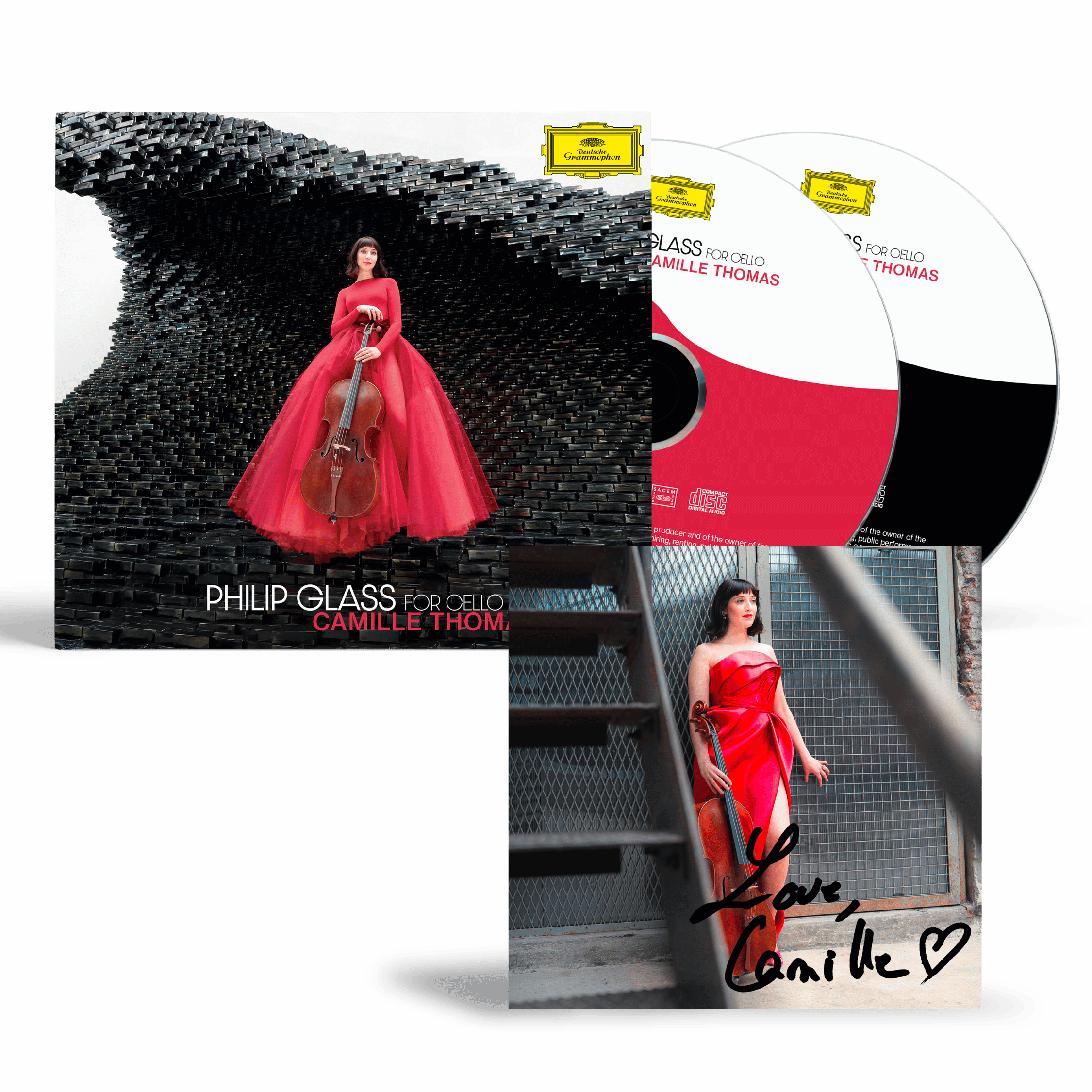 Camille Thomas Kopie: Philip Glass: For Cello 2CD + signierte Artcard 451926