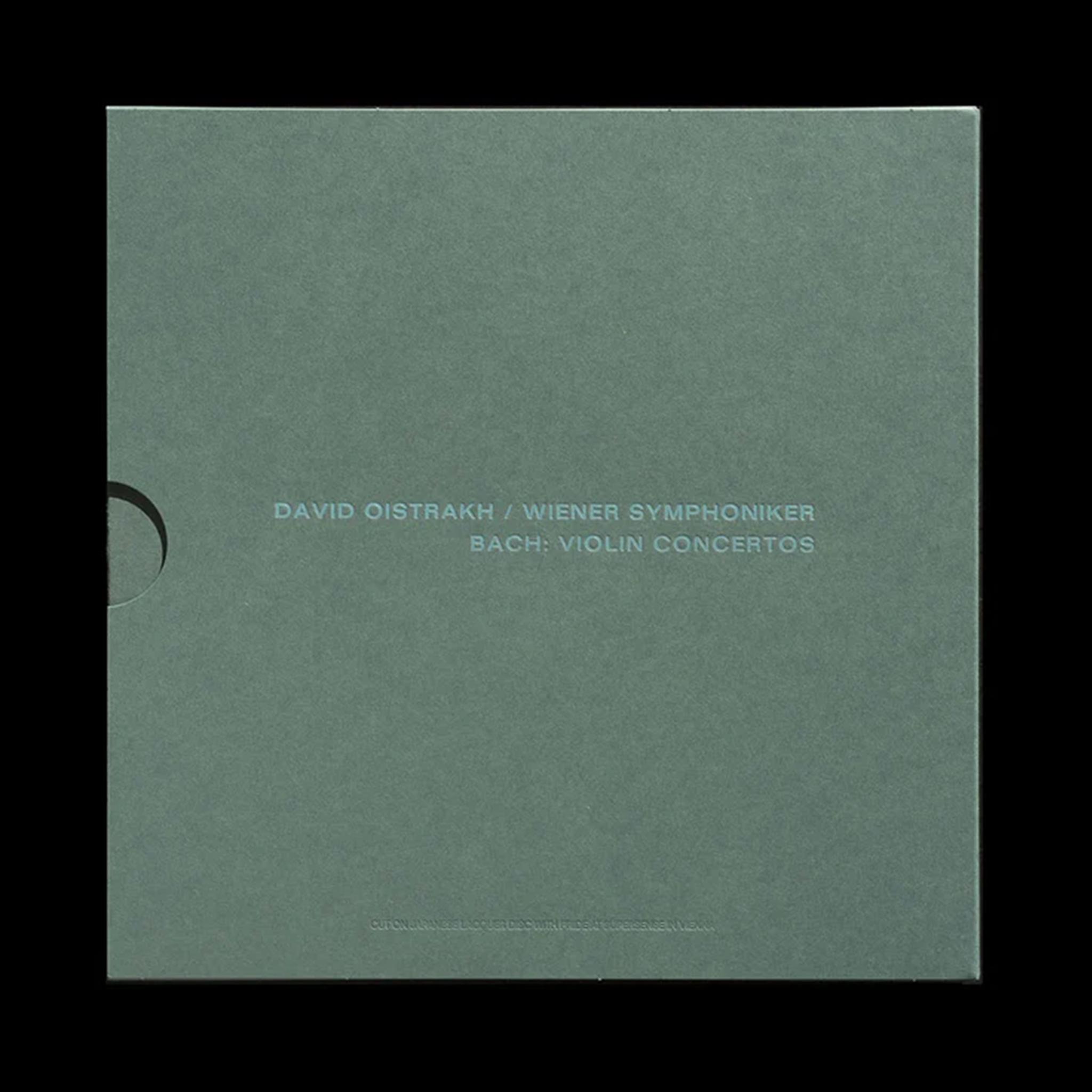 David Oistrakh & Wiener Symphoniker Bach: Violin Concertos Hand-Cut LP Mastercut Record 425038