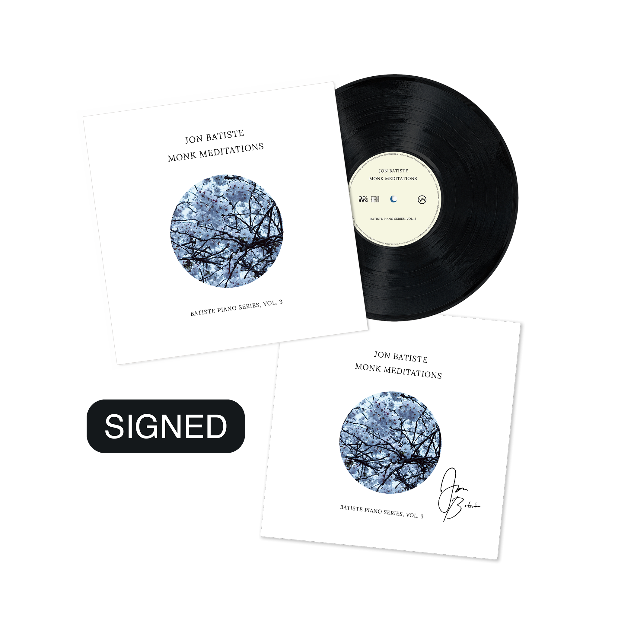 Jon Batiste Monk Meditations LP + signed art card 446356