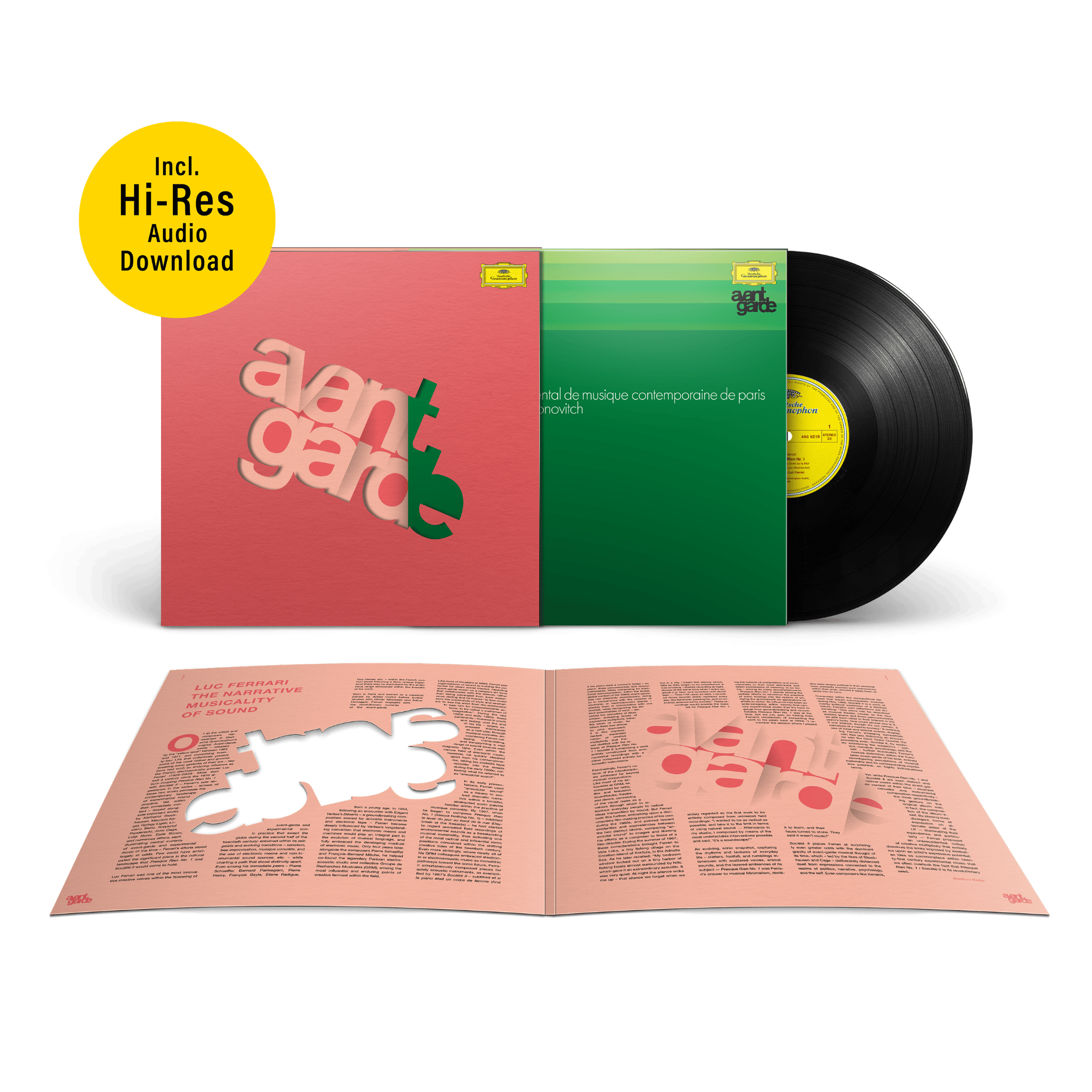 Luc Ferrari, Mauricio Kagel & Seiji Ozawa Avantgarde Series Premium Package 1LP + 1LP + 2LP + 3 Hi-Res DL + T-Shirt 436321