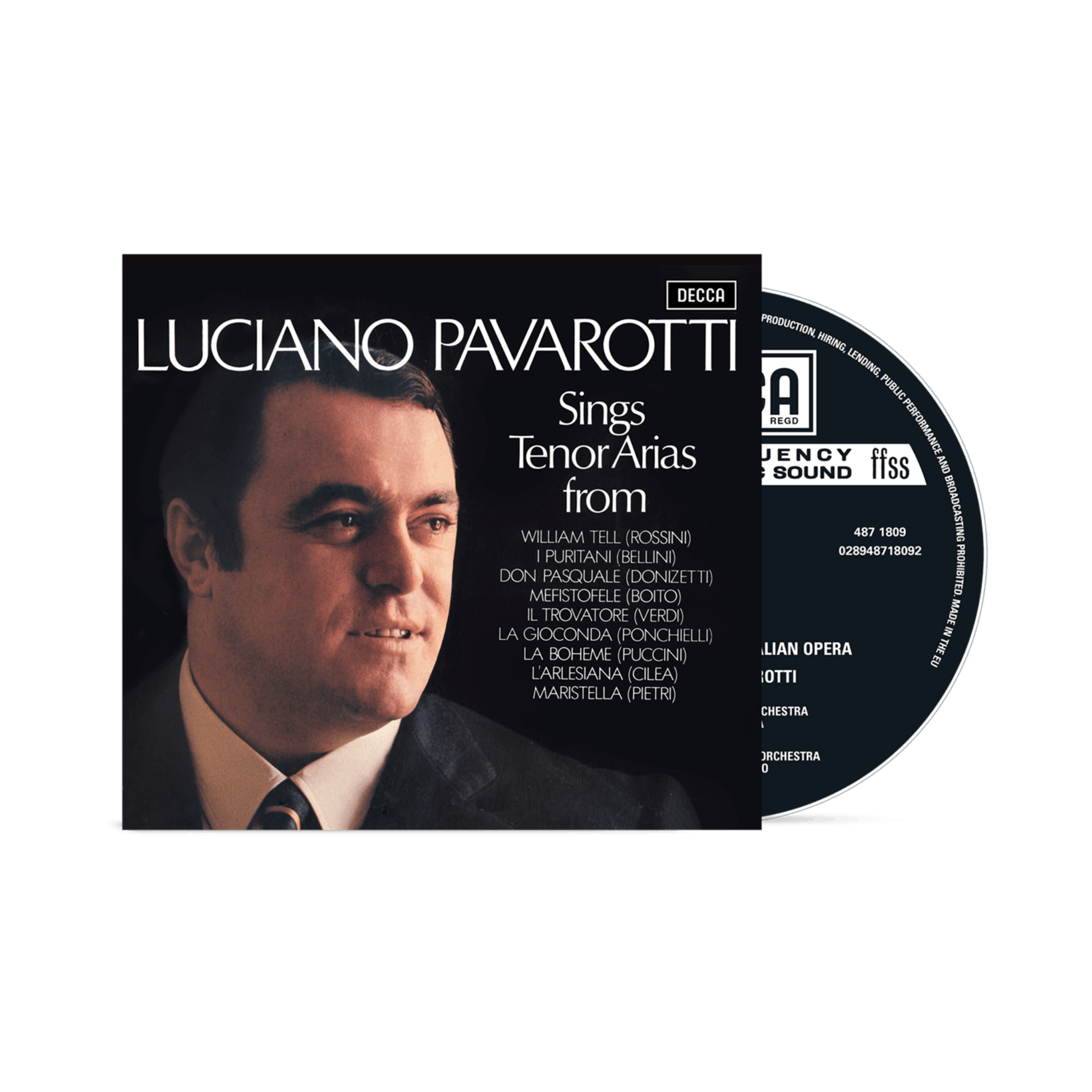 Luciano Pavarotti Tenor Arias from Italian Opera CD 434355