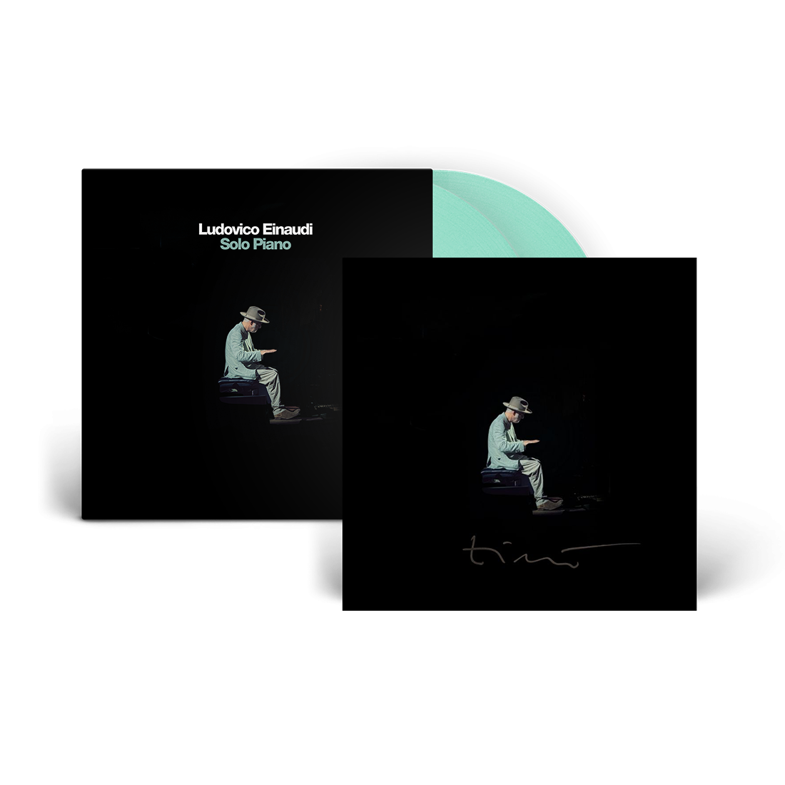 Ludovico Einaudi Solo Piano Standard Black Vinyl + Signed Art Card Bundle 433085