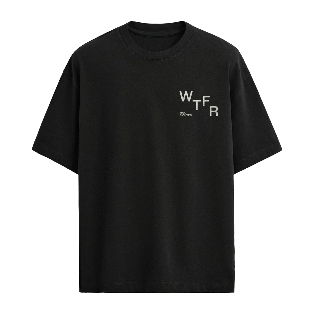 Max Richter While The Flood Rages Scatter Font T-Shirt Schwarz 458789