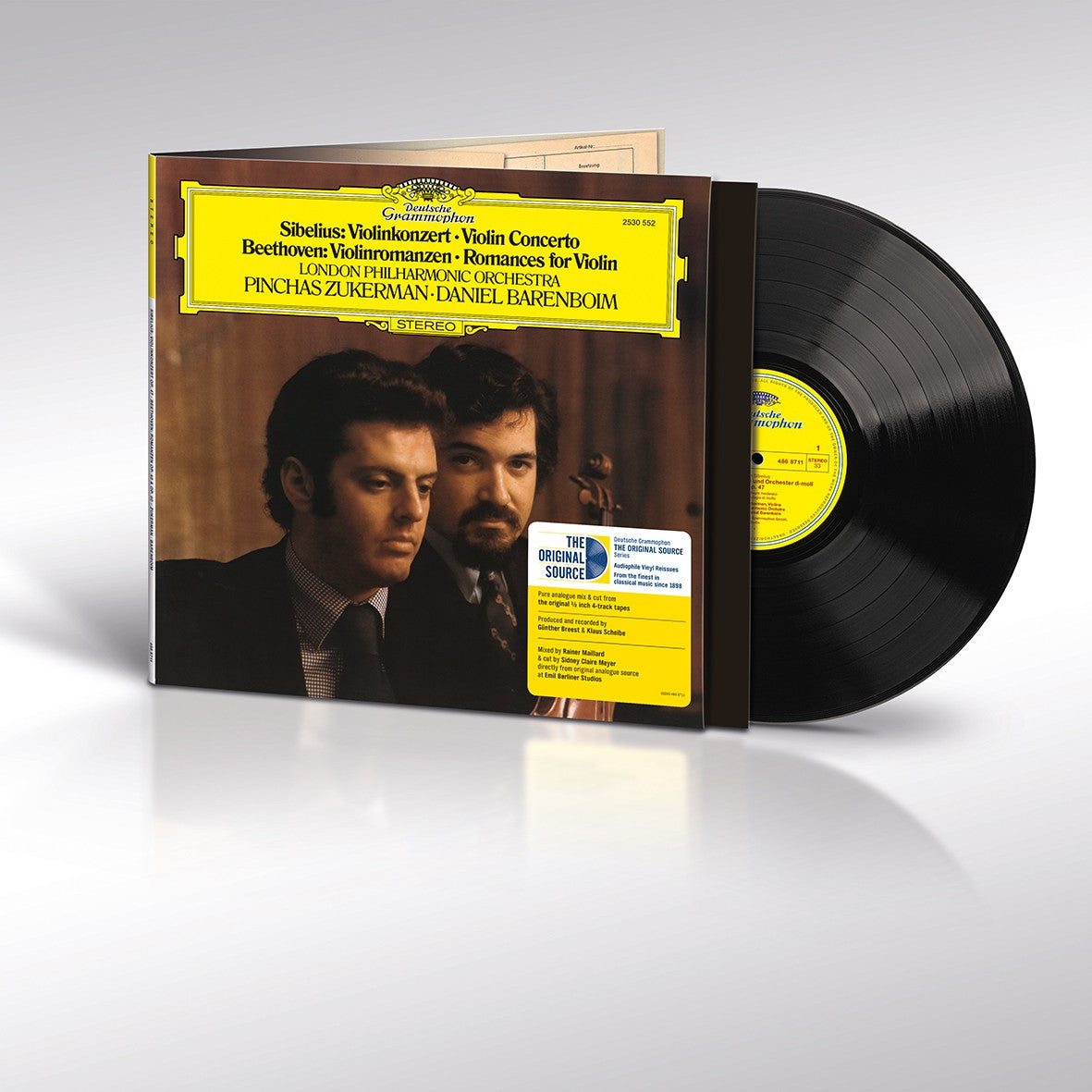 Pinchas Zukerman, Daniel Barenboim & London Philharmonic Orchestra Sibelius: Violinkonzert in D Minor, Op. 47 / Beethoven: Violinromanzen Nr. 1 & 2 Original Source Vinyl 439169
