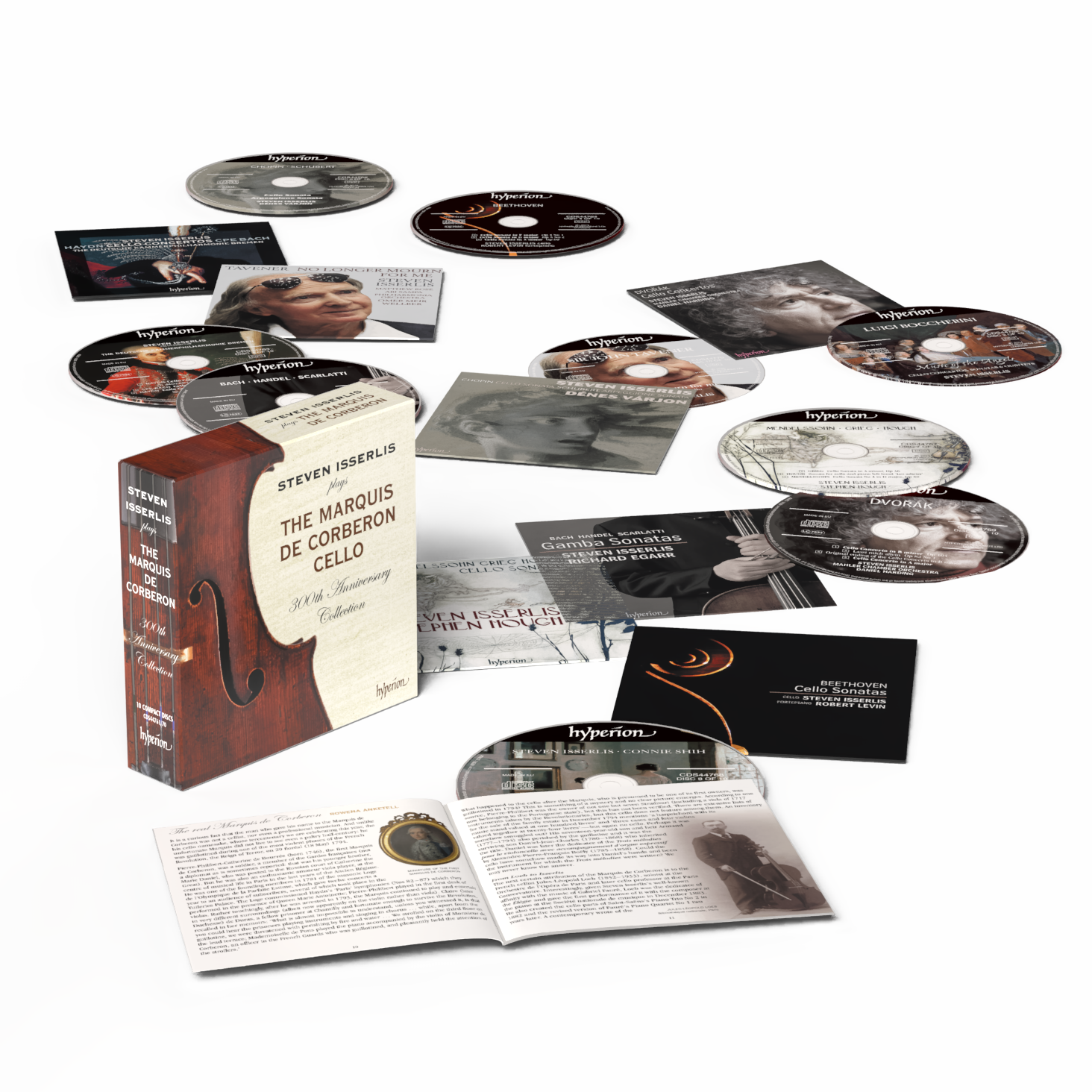 Steven Isserlis & Connie Shih Steven Isserlis und das Stradivari-Cello „The Marquis de Corberon“ 10CD 456999